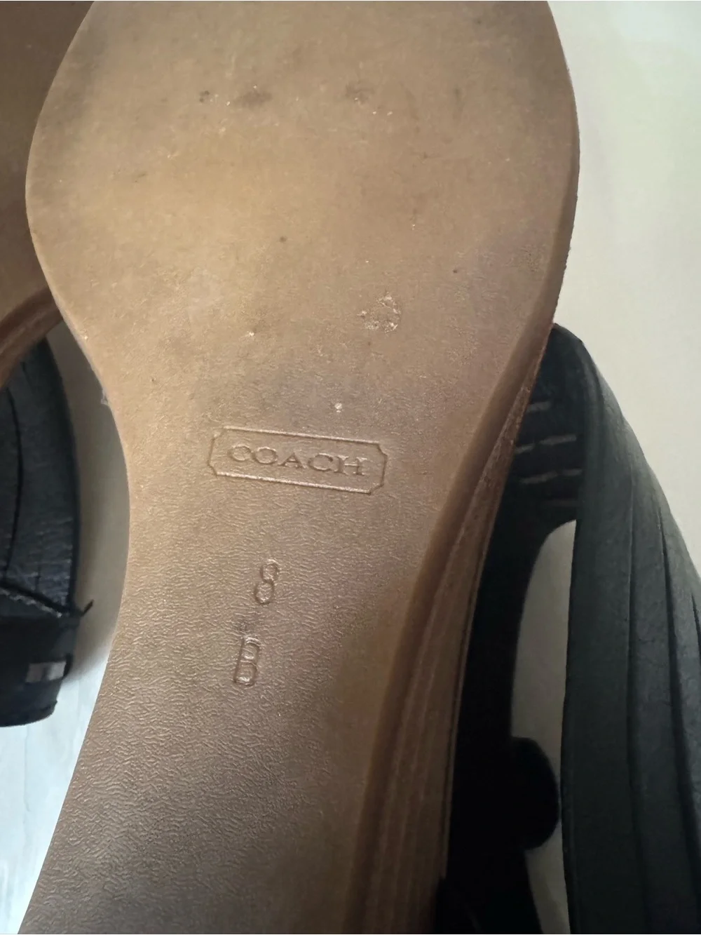 Coach black leather